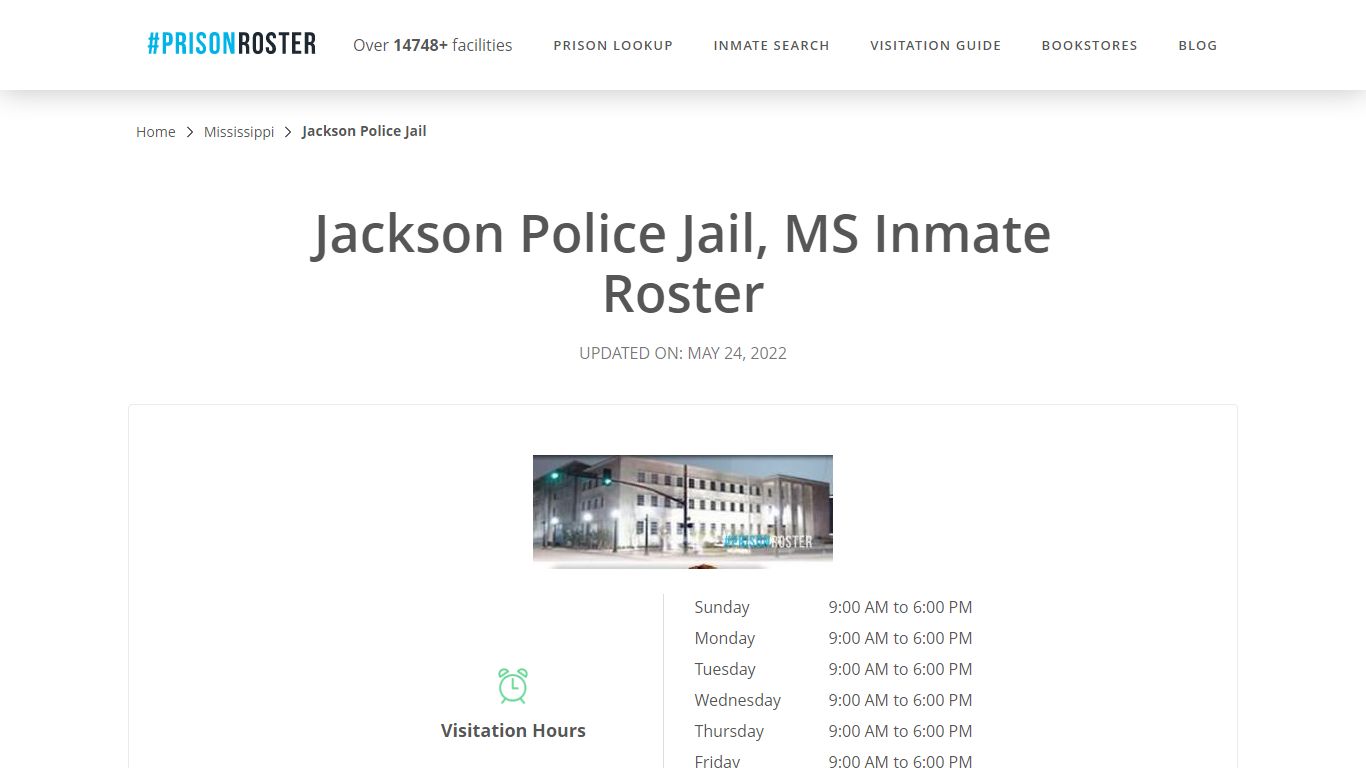Jackson Police Jail, MS Inmate Roster